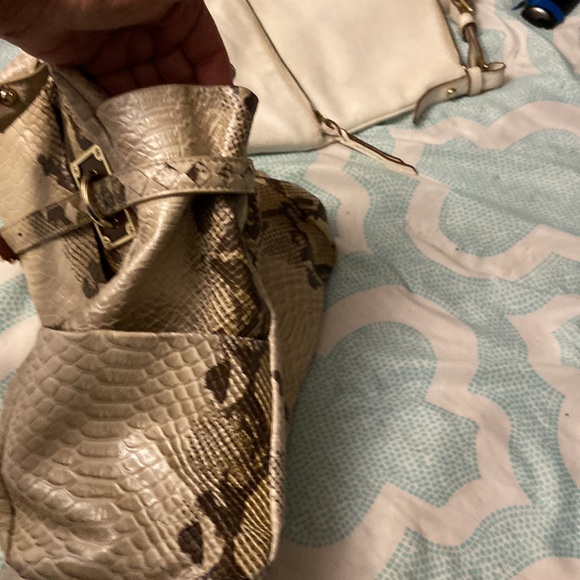 Elliot Lucca Large Purse. Brown/Tan Snakeskin. 17x12 - Picture 15 of 16